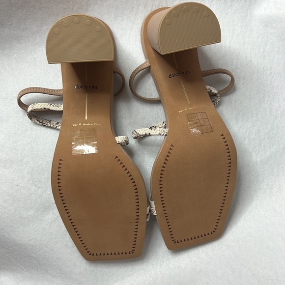 NWT Dolce Vita heeled Sandal animal print strappy nude neutral - Size 10 A00137 - Picture 6 of 6